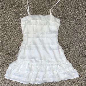 Princess Polly white ruffle dress